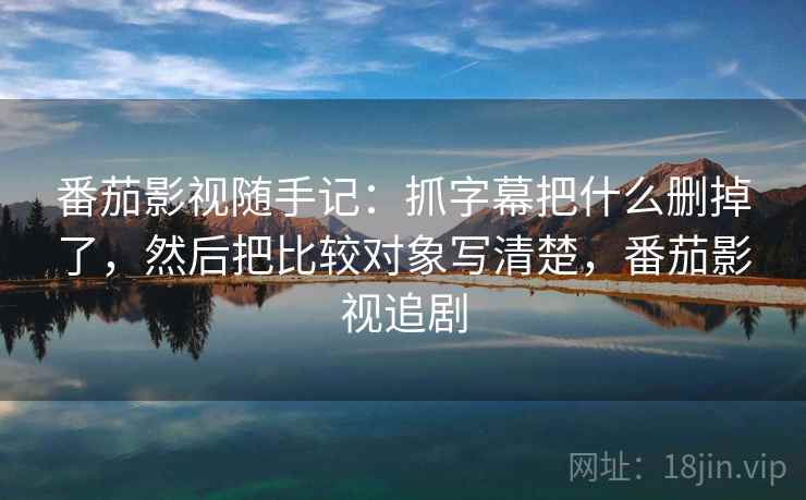番茄影视随手记：抓字幕把什么删掉了，然后把比较对象写清楚，番茄影视追剧